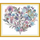HA227JS Joy Sunday Набір для вишивки друкованим хрестиком - Квіткове серце 36x32 см, Aida 14 (схема на канві)