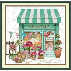 HA262JS Joy Sunday Набір для вишивки друкованим хрестиком - Квіткова лавка 37x38 см, Aida 14 ct (схема на канві) HA262JS Joy Sunday Набір для вишивки друкованим хрестиком - Квіткова лавка 37x38 см, Aida 14 ct (схема на канві)