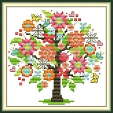 HA276JS Joy Sunday Набір для вишивки друкованим хрестиком - Дерево чотирьох пір року літо 18x18 см, Aida 14 ct (схема на канві) HA276JS Joy Sunday Набір для вишивки друкованим хрестиком - Дерево чотирьох пір року літо 18x18 см, Aida 14 ct (схема на канві)