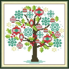 HA278JS Joy Sunday Набір для вишивки друкованим хрестиком - Дерево чотирьох пір року зима 18x18 см, Aida 14 ct (схема на канві) HA278JS Joy Sunday Набір для вишивки друкованим хрестиком - Дерево чотирьох пір року зима 18x18 см, Aida 14 ct (схема на канві)