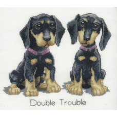 HC1086 Heritage Crafts Схема для вишивки рахунковим хрестиком - Подвійна проблема Double Trouble 14,5x17 см, папір