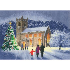 HC1144 Heritage Crafts Схема для вишивки рахунковим хрестиком - Різдвяна церква Christmas Church 22x31 см, папір