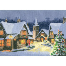 HC1244 Heritage Crafts Схема для вишивки рахунковим хрестиком - Різдвяне село Christmas Village 22x31 см, папір