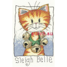 HC1283 Heritage Crafts Схема для вишивки рахунковим хрестиком - Дзвіночки Sleigh Belle 19x12 см, папір