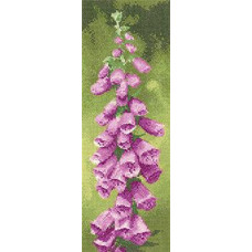 HC1330 Heritage Crafts Схема для вишивки рахунковим хрестиком - Наперстянка Foxglove Panel 31x11 см, папір