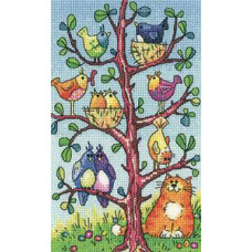 HC1360 Heritage Crafts Схема для вишивки рахунковим хрестиком - Спостерігання за птахами Bird Watching 19x12 см, папір