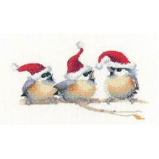 HC1372 Heritage Crafts Схема для вишивки рахунковим хрестиком - Святкові курчатка Festive Chicks 12x21 см, папір