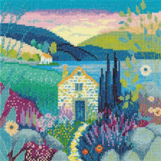 HC1708 Heritage Crafts Схема для вишивки рахунковим хрестиком - Мирний прихисток Peaceful Retreat 20,5x20,5 см, папір