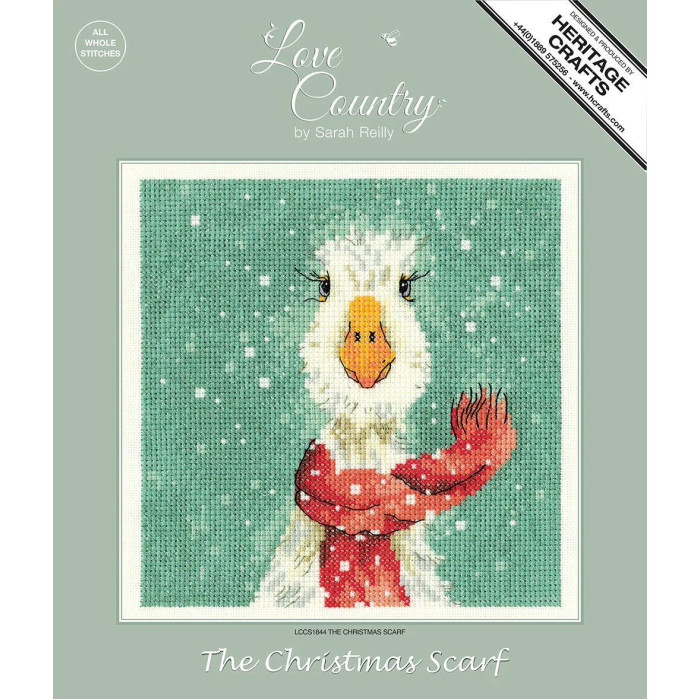 HC1844 Heritage Crafts Паперова схема для вишивки рахунковим хрестиком - Різдвяний шарф The Christmas Scarf 15x15 см