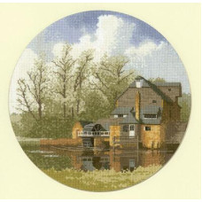 HC369 Heritage Crafts Схема для вишивки рахунковим хрестиком - Водяний млин Watermill 25,5x25,5 см, папір