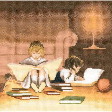 HC383 Heritage Crafts Схема для вишивки рахунковим хрестиком - Книгомани Bookworms 18x18 см, папір