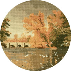HC397 Heritage Crafts Схема для вишивки рахунковим хрестиком - Осінні роздуми Autumn Reflections 25,5x25,5 см, папір