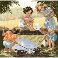 HC403 Heritage Crafts Схема для вишивки рахунковим хрестиком - Tiddlers Дітвора 18x18 см, папір