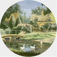 HC406 Heritage Crafts Схема для вишивки рахунковим хрестиком - Шлях до Фордів Ford Way 25,5x25,5 см, папір