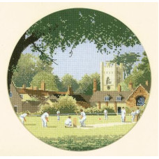 HC442 Heritage Crafts Схема для вишивки рахунковим хрестиком - Недільний крикет Sunday Cricket 25,5x25,5 см, папір