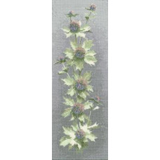 HC470 Heritage Crafts Схема для вишивки рахунковим хрестиком - Морський падуб Sea Holly Panel 31x11 см, папір