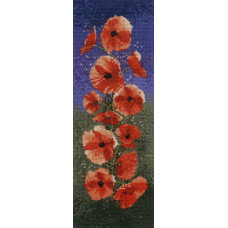 HC471 Heritage Crafts Схема для вишивки рахунковим хрестиком - Маки Poppy Panel 31x11 см, папір