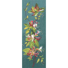 HC585 Heritage Crafts Схема для вишивки рахунковим хрестиком - Жимолость Honeysuckle Panel 31x11 см, папір
