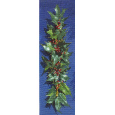 HC586 Heritage Crafts Схема для вишивки рахунковим хрестиком - Падуб Holly Panel 31x11 см, папір