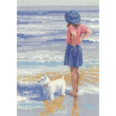 HC625 Heritage Crafts Схема для вишивки рахунковим хрестиком - Спостереження за хвилями Wave Watching 19x13,5 см, папір