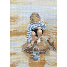 HC626 Heritage Crafts Схема для вишивки рахунковим хрестиком - Колекціонер мушль The Shell Collector 19x13,5 см, папір