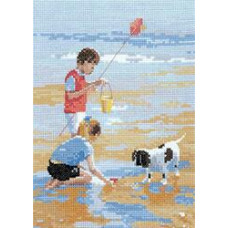 HC627 Heritage Crafts Схема для вишивки рахунковим хрестиком - Море і пісок Sea and Sand 19x13,5 см, папір