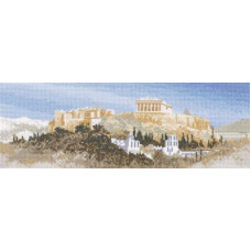 HC634 Heritage Crafts Схема для вишивки рахунковим хрестиком - Акрополіс Acropolis 11x31 см, папір