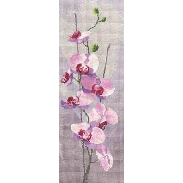 HC686 Heritage Crafts Схема для вишивки рахунковим хрестиком - Орхідея Orchid Panel 31x11 см, папір