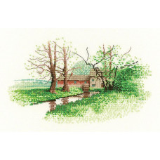 HC864 Heritage Crafts Схема для вишивки рахунковим хрестиком - Млин Mill House 15x25 см, папір