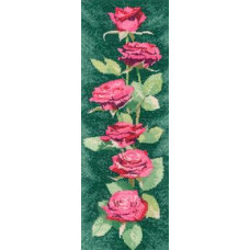 HC879 Heritage Crafts Схема для вишивки рахунковим хрестиком - Рожеві троянди Pink Roses Panel 31x11 см, папір