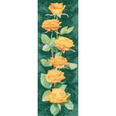 HC891 Heritage Crafts Схема для вишивки рахунковим хрестиком - Жовті троянди Yellow Roses Panel 31x11 см, папір