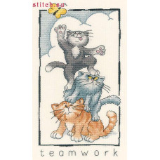HC896 Heritage Crafts Схема для вишивки рахунковим хрестиком - Командна робота Teamwork 20x17 см, папір