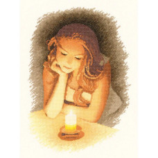 HC906 Heritage Crafts Схема для вишивки рахунковим хрестиком - Світло свічок Candlelight 29x21 см, папір
