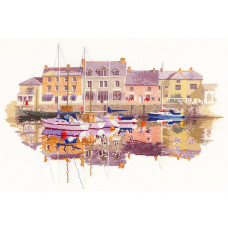 HC961 Heritage Crafts Паперова схема для вишивки рахунковим хрестиком - Роздуми в гавані Harbour Reflections 41,5x27,5 см