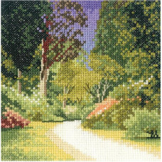 HC980 Heritage Crafts Схема для вишивки рахунковим хрестиком - Лісова стежка Woodland Path 12,5x12,5 см, папір