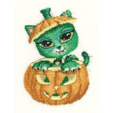 HC988 Heritage Crafts Схема для вишивки рахунковим хрестиком - Хелловін Halloween 11x7,5 см, папір