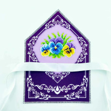 ХВБ_029 Virena Заготовка для вишивки бісером - Хустка для букету 19x26 см (габардин)