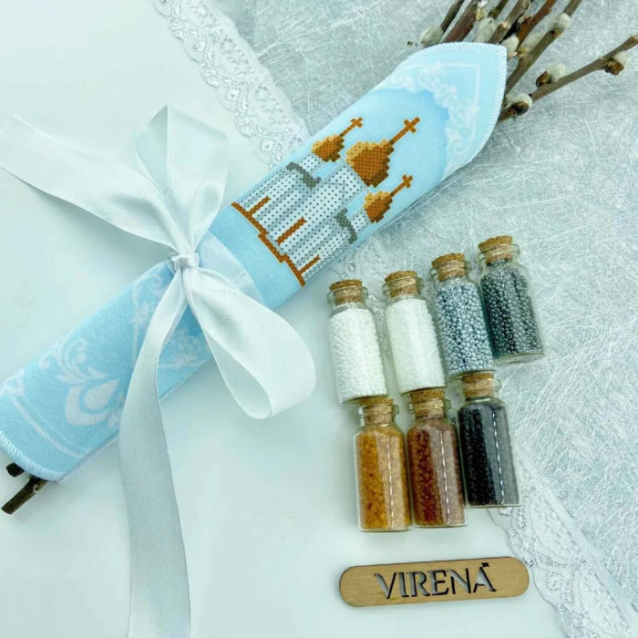 ХВБ_031 Virena Заготовка для вишивки бісером - Хустка для букету 19x26 см (габардин)