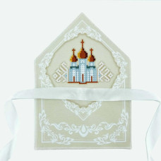 ХВБ_032 Virena Заготовка для вишивки бісером - Хустка для букету 19x26 см (габардин)