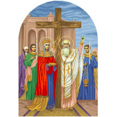 279 І-ВЧХ-схема Воздвиження Чесного хреста (іконостас). БС Солес. Схема на тканині для вишивання бісером