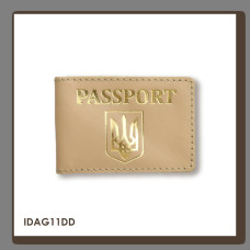 IDAG11DD Babylon Обкладинка для ID-картки PASSPORT з гербом 11x7,5 см бежева, золоте тиснення, шкіра