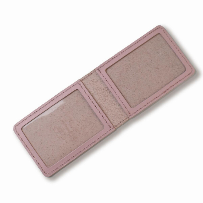 IDAG12CC Babylon Обкладинка для ID-картки PASSPORT з гербом 11x7,5 см рожева, срібне тиснення, шкіра