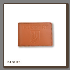 IDAG15EE Babylon Обкладинка для ID-картки PASSPORT з гербом 11x7,5 см теракотова, чисте тиснення, шкіра