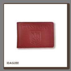 IDAG2EE Babylon Обкладинка для ID-картки PASSPORT з гербом 11x7,5 см червона, чисте тиснення, шкіра