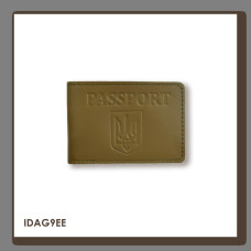 IDAG9EE Babylon Обкладинка для ID-картки PASSPORT з гербом 11x7,5 см хакі, чисте тиснення, шкіра