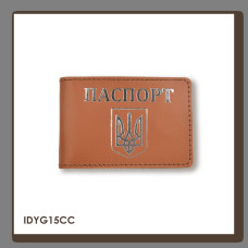 IDYG15CC Babylon Обкладинка для ID-картки ПАСПОРТ з гербом 10x7,5 см теракотова, срібне тиснення, шкіра