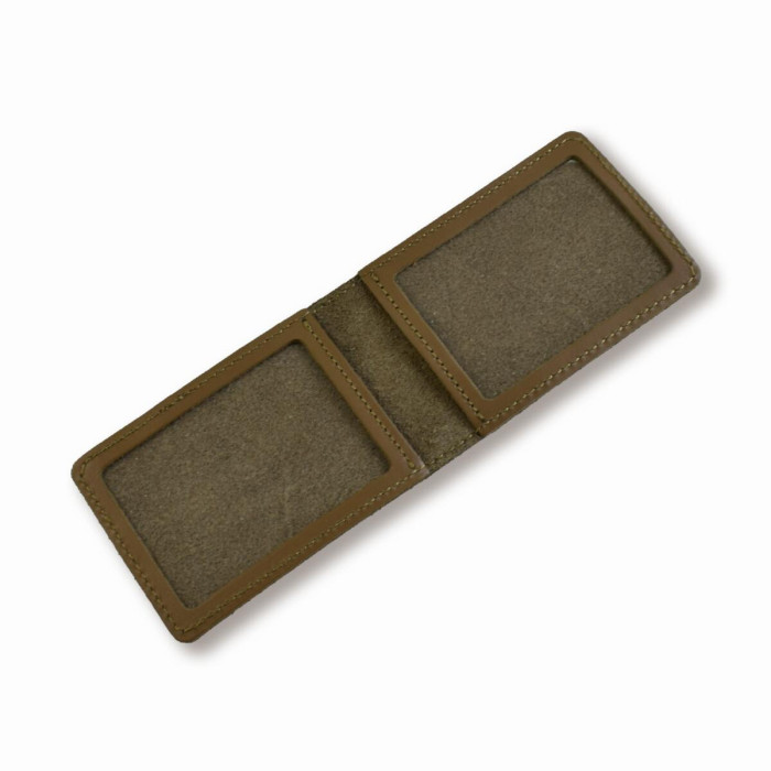 IDYG9CC Babylon Обкладинка для ID-картки ПАСПОРТ з гербом 10x7,5 см хакі, срібне тиснення, шкіра