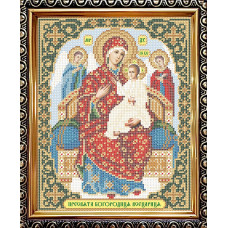IKUA4005 ArtSolo Заготовка для вишивки бісером - Ікона Пресвята Богородиця Всецариця 20,5x25 см (схема на габардині)