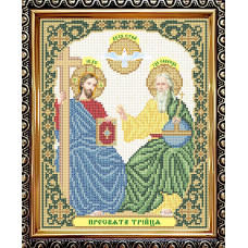 IKUA4021 ArtSolo Заготовка для вишивки бісером - Ікона Пресвята Трійця 20,5x25 см (схема на габардині)
