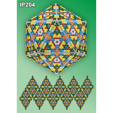 IP204 Мозаїка. Різнобарвний. Новорічний куля. Натхнення. Набір алмазної живопису